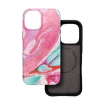 EtuinaiPhone16PLUSForcellF-ProtectMiragezgodnezMagSafeMilitaryDrop-Testpinkmarble6