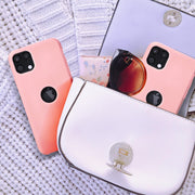 132803 3 pouzdro forcell soft touch silicone apple iphone 11 max 6 5 praskova ruzova vyrez na logo
