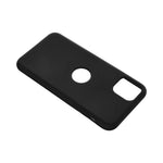 596948 15 pouzdro forcell soft touch silicone apple iphone 12 12 pro cerne vyrez na logo