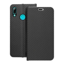EtuizklapknaHuaweiPSmart2019LunaBookCarbonczarne1