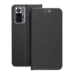 EtuizklapknaXiaomiRedmiNOTE10PROLunaBookCarbonczarne1