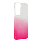 632286 pouzdro forcell shining samsung galaxy s21 fe transparent ruzove