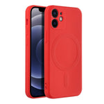 FuteradoiPhone12MINISiliconeMagCoverzgodnyzMagSafecameraprotectionczerwony6