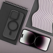 FuteraMATTEMAGCOVERkompatybilnyzMagSafedoIPHONE14ProMaxczarny4