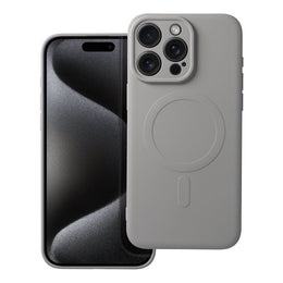FuteradoiPhone15PROMAXSiliconeMagCoverzgodnyzMagSafecameraprotectiontytanowyszary1