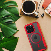EtuizklapknaiPhone15PROMAXSmartMagzgodnezMagSafeczerwone5