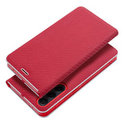 EtuizklapknaXiaomiRedmi13C-PocoC65LunaBookCarbonczerwone4