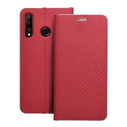 EtuizklapknaHuaweiP30LITELunaBookCarbonczerwone1