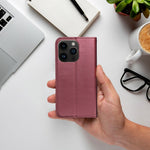 EtuizklapknaiPhone16PLUSSmartMagnetoburgundowe7