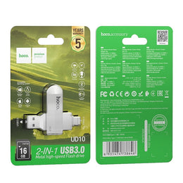 Pendrive16GBUSB30USBAUSBCHocoUD10srebrny1