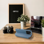 EtuizklapknaiPhone16PROMAXFolioSideMagnetniebieskie5