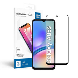 SzkohartowanedoSamsungGalaxyA05sfullglue-casefriendlyBlueStar5Dczarne1
