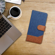 EtuizklapknaiPhone17PROMAXJeansBookniebieskie4